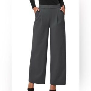NWT Figs Pro Wide-Leg Dress Pants in Charcoal Gray
